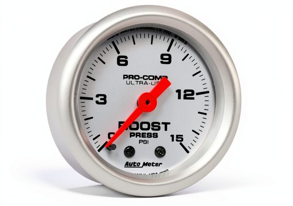 Auto Meter Turbo Boost Gauge Model 4302 Mechanical Incandescent Dial-2