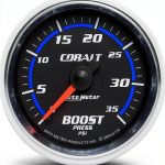 Auto Meter Mechanical Boost Gauge 6104 Cobalt LED Turbo Gauge-0