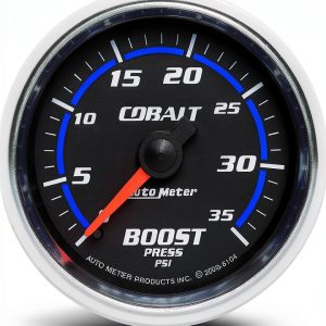 Auto Meter Mechanical Boost Gauge 6104 Cobalt LED Turbo Gauge-0