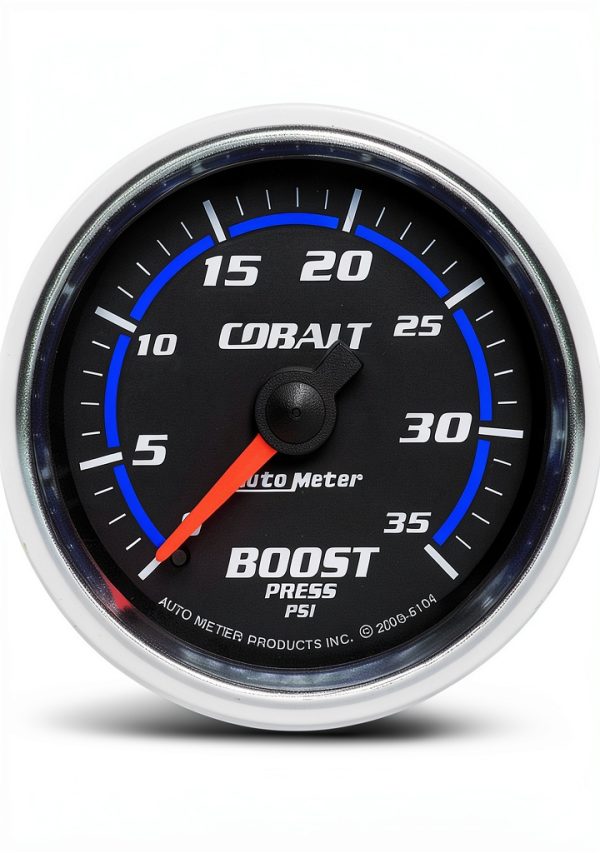 Auto Meter Mechanical Boost Gauge 6104 Cobalt LED Turbo Gauge-0