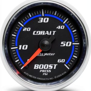 Auto Meter Mechanical Boost Gauge 6105 Cobalt Blue LED 2.3125in-0