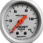 Auto Meter Turbo Boost Gauge Model 4302 Mechanical Incandescent Dial-0