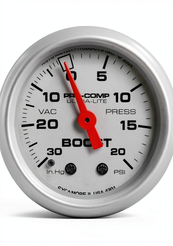 Turbo Boost Gauge Auto Meter 4301 Ultra‑Lite Mechanical – Plastic-0