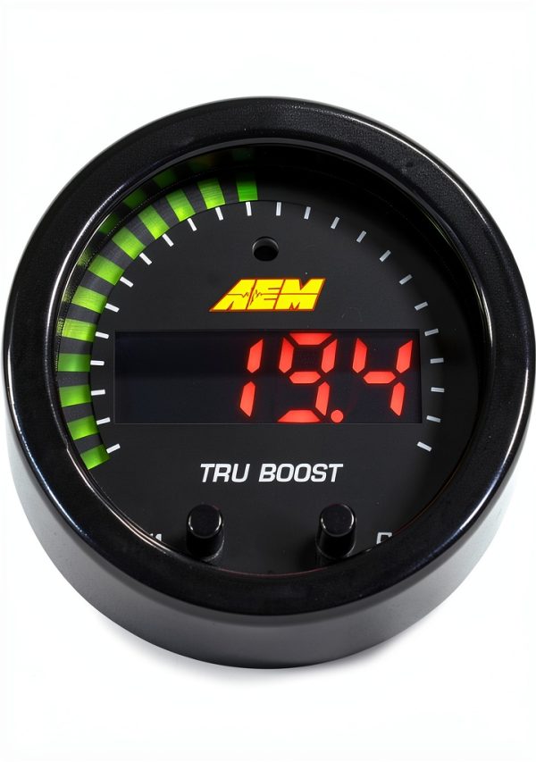Turbo Boost Gauge AEM Universal Kit with Dual Settings and LED Display-2