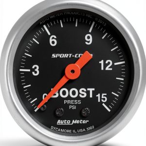 Turbocharger Boost Gauge Auto Meter Model 3302 Mechanical Nylon Kit-0