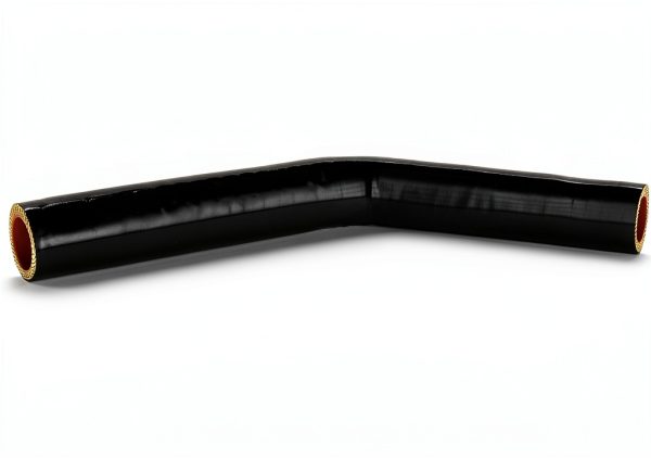 HPS HTSEC45-075-BLK Silicone High Temperature 4-ply Reinforced 45 degree Elbow Coupler Hose, 100 PSI Maximum Pressure, 4" Leg Length on each side, 3/4" ID, Black-0