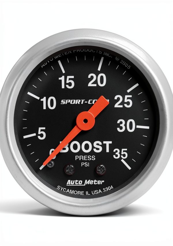 Auto Meter 3304 Sport-Comp Mechanical Boost Gauge 2.3125 in.-0