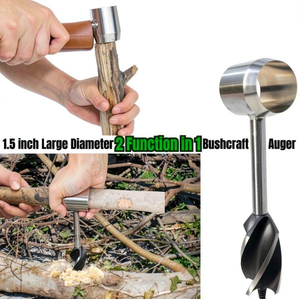 1.5" Scotch Eye Hand Auger by Jiffy2NE1 for Camping & Bushcraft-1