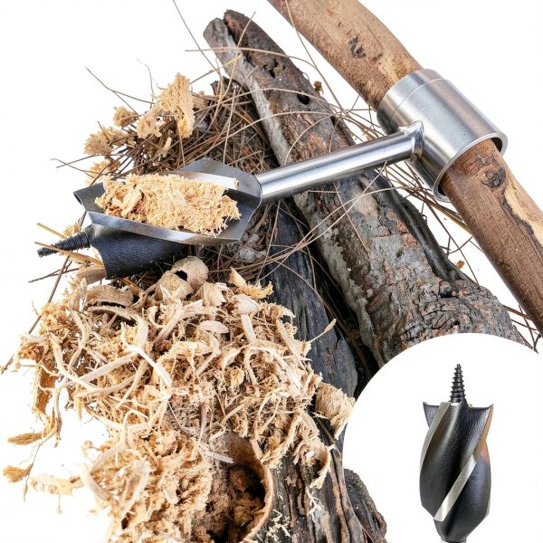 1.5" Scotch Eye Hand Auger by Jiffy2NE1 for Camping & Bushcraft-4